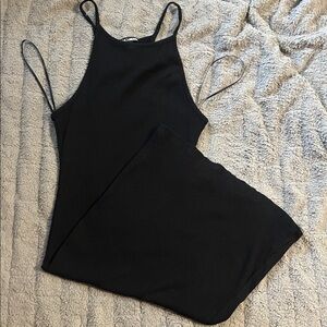 Women's Fashion Nova Black Ribbed Dress | M